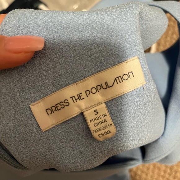 DRESS THE POPULATION Sandra Gown, Blue (Size 4). Purchased from Nordstrom. - Picture 3 of 3